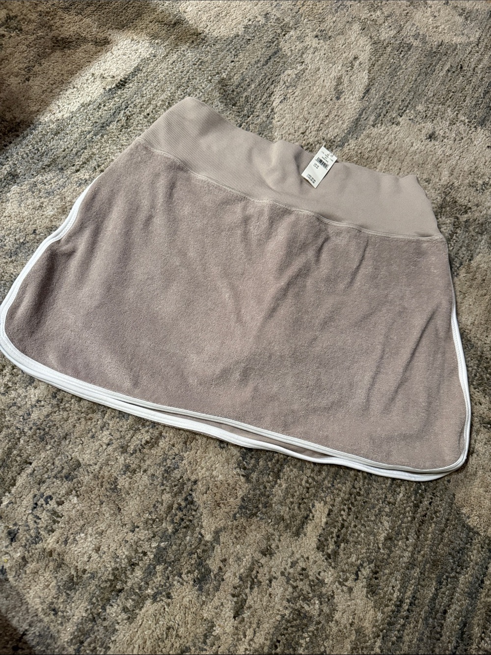 NWT Offline Terry Tennis 🎾 Mini Skirt in Taupe with White Trim ❤️